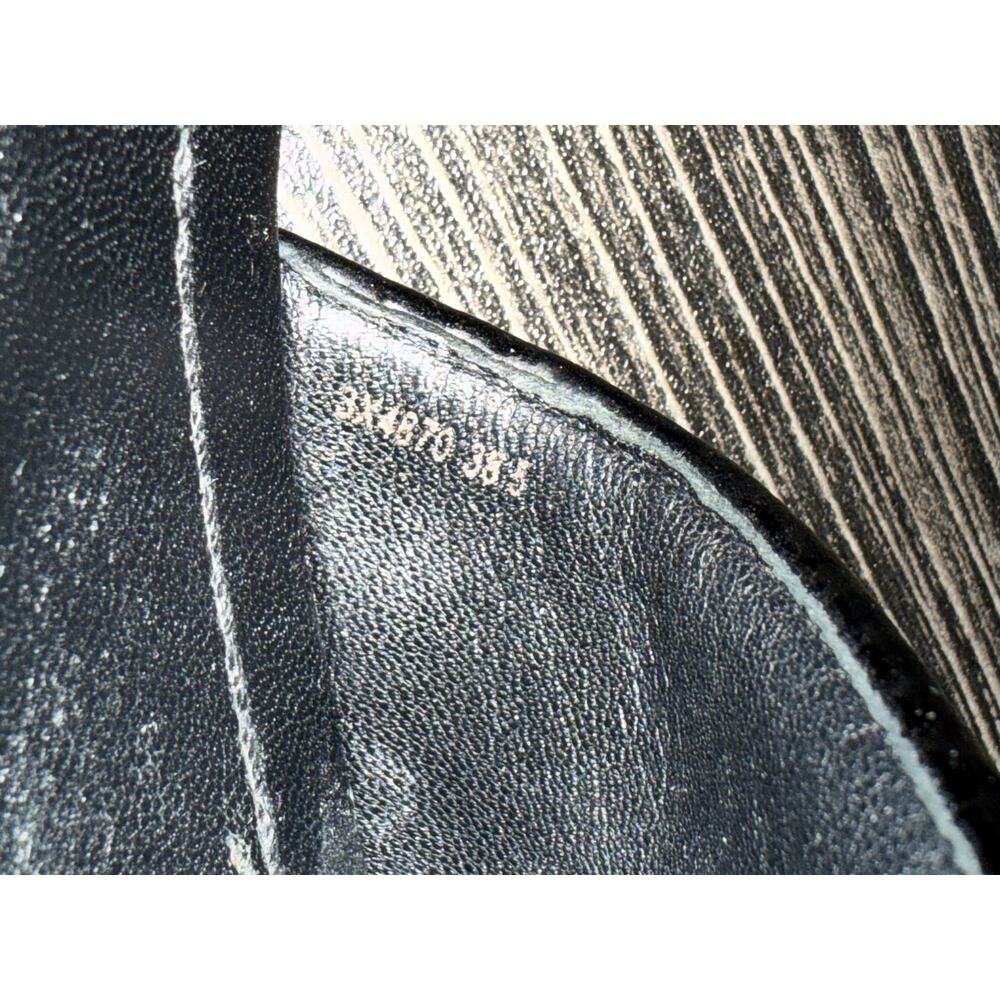Vintage Prada Sport Patent Leather Black Wedge Y2K Heels Sz. 38.5 - Picture 7 of 8